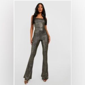 NWOT Sparkly Silver/Gold Jumpsuit